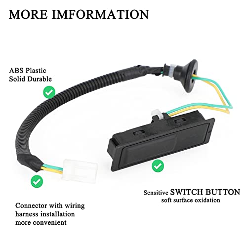 E-Vniko Rear Liftgate Release Switch Button Compatible with Nissan Pathfinder 2013 2014 2015 2016 2017 2018 2019 Replacement Tailgate Trunk Hatch Switch 25380-3JA0B - Image 5