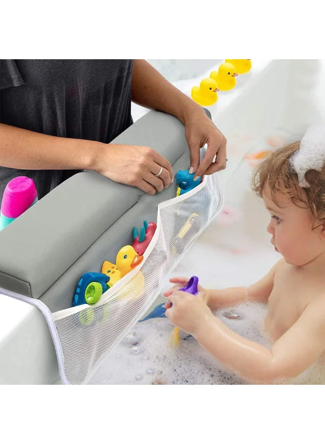 Bumble & Bird Deong Comfortable Baby Bath Kneeler And Elbow Rest Pad Set – 1.5 Inch Thick Bathtub Kneeling Pad With Toy Organizer Pockets, Quick Drying, Foldable, Non - Slip For Baby And Toddler Bathing