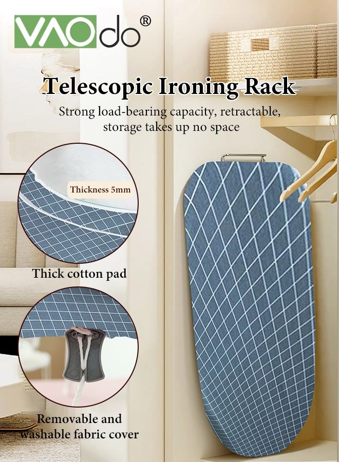 فاو دو لوح كيّ طاولة مع لوح كيّ، لوح كيّ صغير مع غطاء قابل للإزالة مقاوم للحرارة وغطاء قطني 100%، لوح كيّ صغير مع طبقة قطنية بإبرة سميكة 7 مم للمنزل، غرف الغسيل، المساكن، الاستخدام أثناء السفر - Image 3