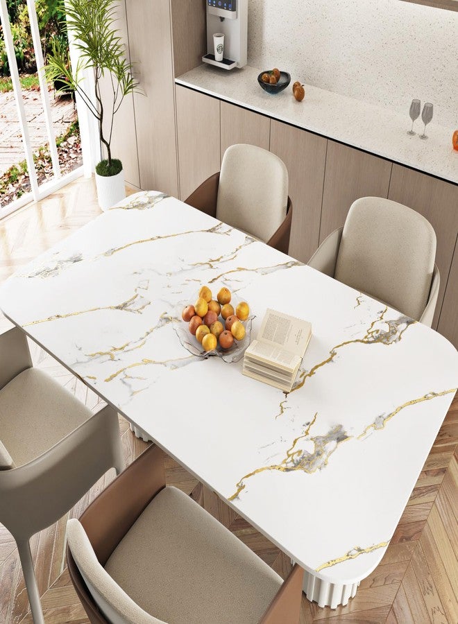 STICKEEP White Gold Marble Peel and Stick Wallpaper, 17.71" x 315" - Image 4