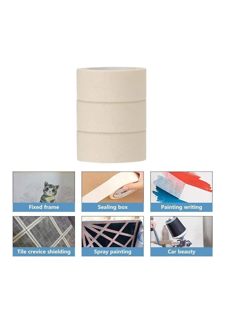 Libra Libra Heavy Duty Masking Tape (Ivory,2in x 30 Yard) Pack of 6  - Image 4