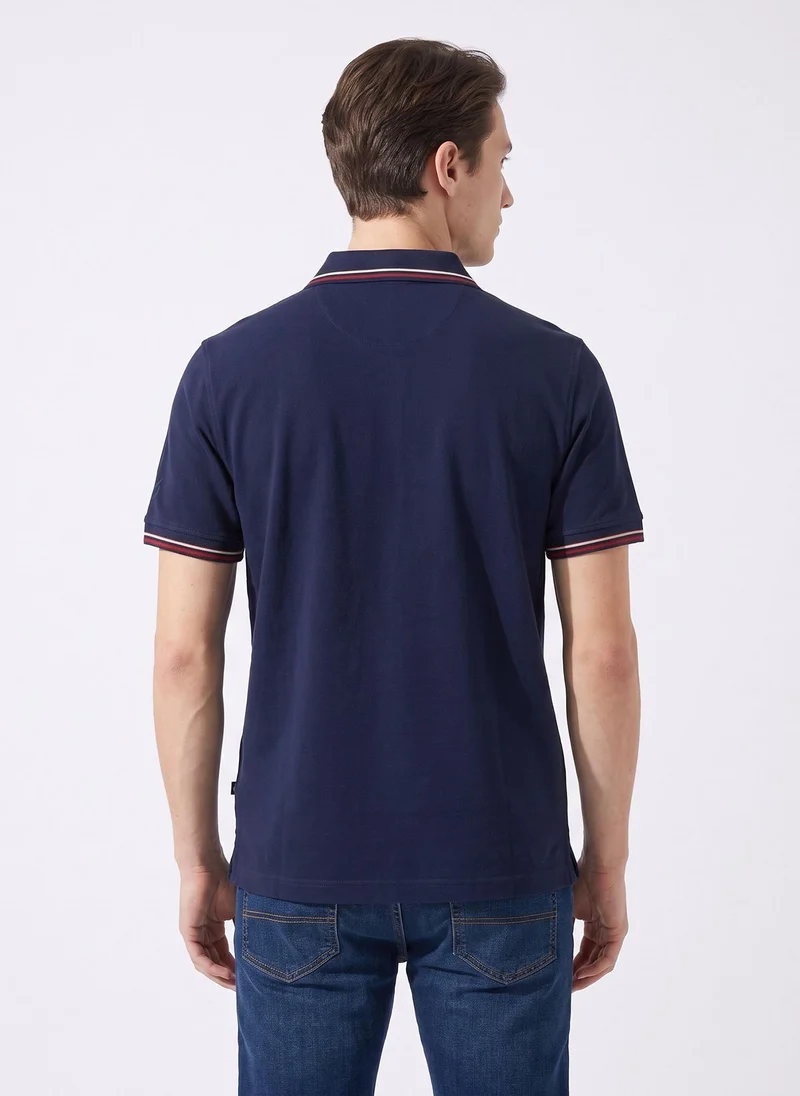 Nautica  Men's Polo Regular Fit Short Sleeve Premium Essentials Cotton Polo - Navy for Men | Best Price UAE
