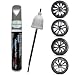 SYOAUTO Gunpowder Rim Touch Up Paint For Tesla Model Y 3 S X UberturbineArachnidCybersteamTurbine Wheel Touch Up Paint Pen Tip and Brush 2 in 1 Rim Scratch Repair Wheel Curb Rash Paint - Image 2