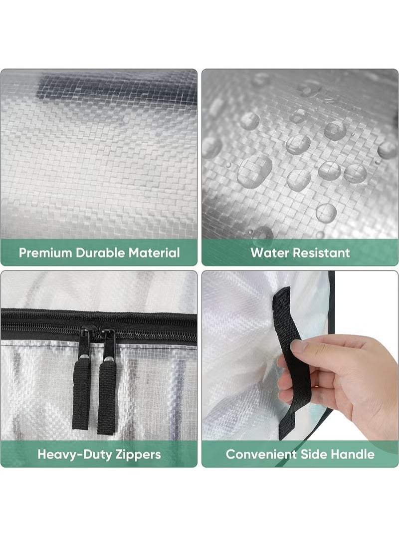 4-Pack 92L Heavy Duty Storage Bags, Foldable Closet Organizer & Large Moving Bags with Backpack Straps – Clothes, Bedding & Travel Packing Containers - Image 3