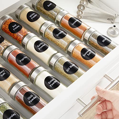 Talented Kitchen Spice Labels Stickers - 144 Round 1.5-Inch Water-Resistant Vinyl - Preprinted Chalkboard-Style Labels for Glass Spice Jars & Seasoning Containers - Pantry Organization - Image 2