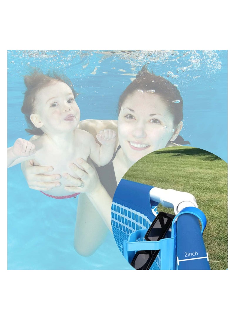 SOLARAE 2 in 1 Pool Accessories Above Ground Pool Cup Holder No Spills Pool Cup Holders for Only Fits 2 inch or Less Top Round Bar - Image 3