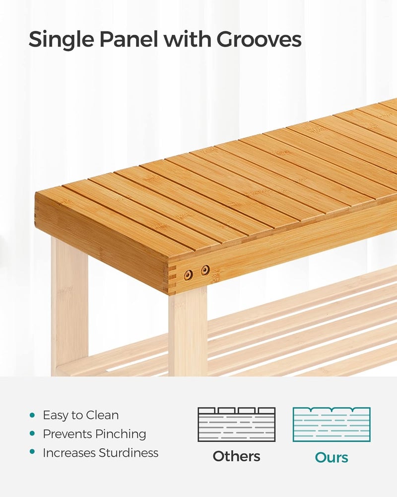 Olpad 3 Tier Bamboo Shoe Rack for Closet Free Standing Wood Shoe Shelf Storage Organizer for Entryway Small Space Stackable 3Tier Shoe Rackfor Closet Stackable Shoes Rack - Image 5