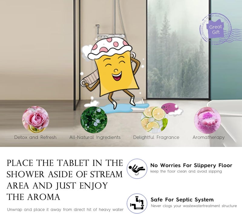 Liillya Shower Steamers Aromatherapy - 8 Pack Aromatherapy Shower Steamers Bath Bombs for Showers Relaxation Home SPA and Self Care Shower Tablets Vapor Bath for Men,Women,Mother's Day,Birthday Gifts - Image 5