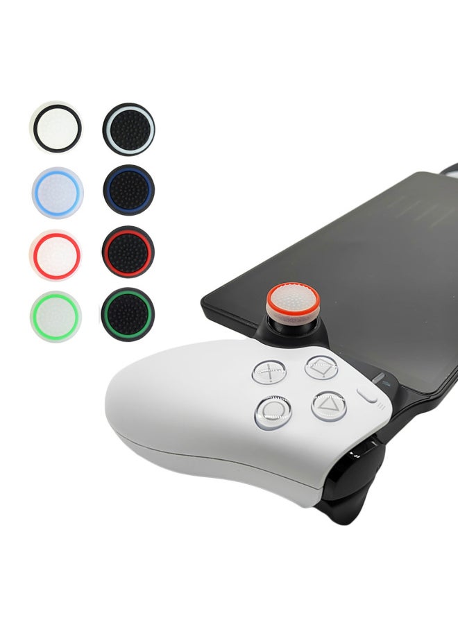 Generic PlayStation Portal Handle Cap Streaming Machine Rocker Cap Silicone Remote Sensing Non-Slip Hand Protective Cap-Product Color:black Background Red Circle  - Image 3