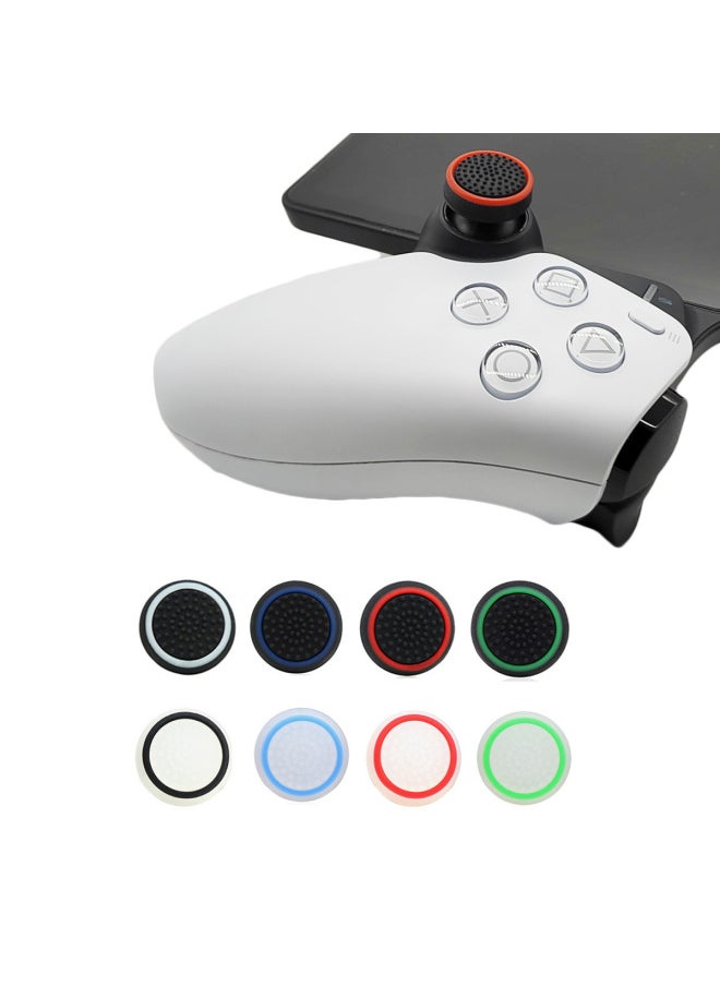 Generic PlayStation Portal Handle Cap Streaming Machine Rocker Cap Silicone Remote Sensing Non-Slip Hand Protective Cap-Product Color:black Background Red Circle  - Image 2