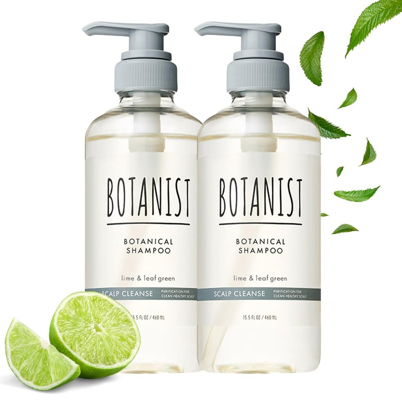 BOTANIST Keratin Shampoo for Dry Scalp  Inchy Scalp Women  Men Natural Organic Clarifying Shampoo for Deep Cleansing  Moisturizing Sulfate Silicone Free Fresh Lime Green Leaf 155 Fl Oz 2EA