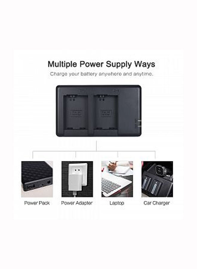 NIBEMINENT 2-Channel Micro USB Camera Battery Charger For Nikon EN-EL14 Black  - Image 4