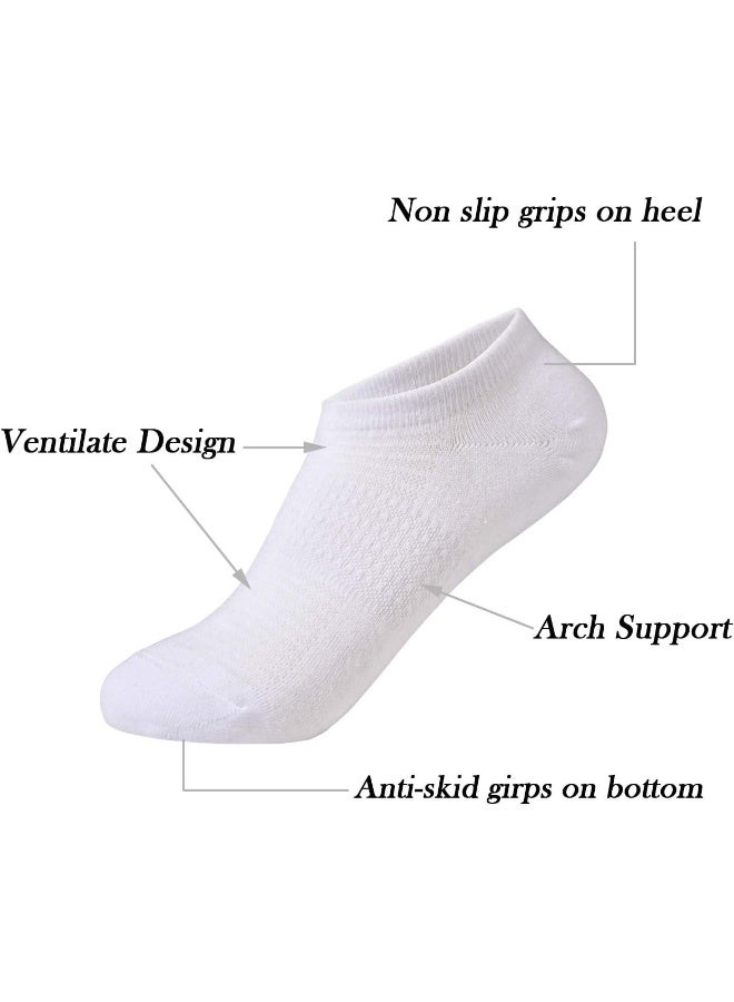 JORMATT JORMATT Toddler Little Girls Boys No Show Socks Cotton Anti Slip Low Cut Socks With Grips 6 Pairs - Image 2