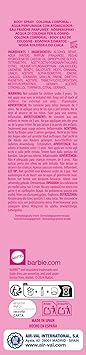 Barbie Body Spray for Kids Adults 200ml Citrus Floral Amber Fragrance for Girls Vegan 90 Natural Ingredients Dermatologically Tested Ages 3 - Image 5