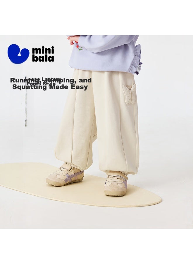 Minibala Girls Baby Long Pants Spring Soft Skin-friendly Lightweight Butterfly Cute Pants  Spring New Arrival - Image 1