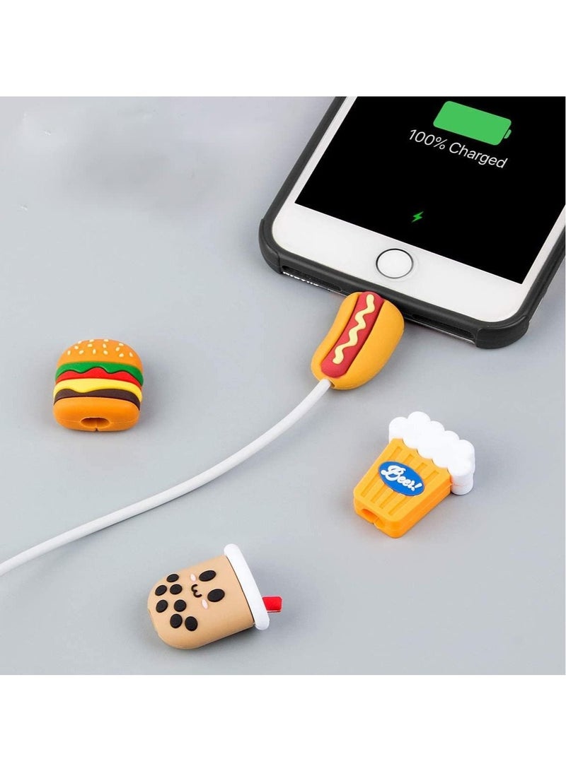 كابتن تيك 20Pcs Cute Cable Protector Saver Fruit Animal Charging Cable Buddies Compatible for iPhone iPad Only - Image 4