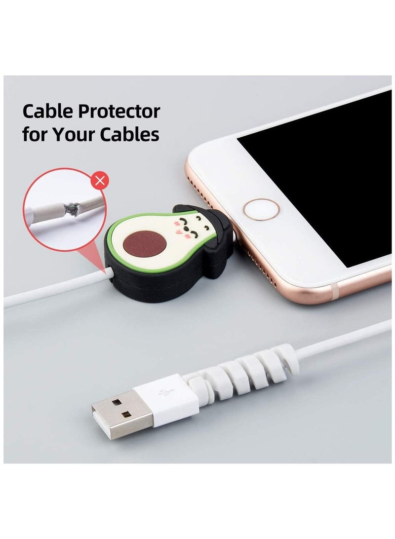 كابتن تيك 20Pcs Cute Cable Protector Saver Fruit Animal Charging Cable Buddies Compatible for iPhone iPad Only - Image 3