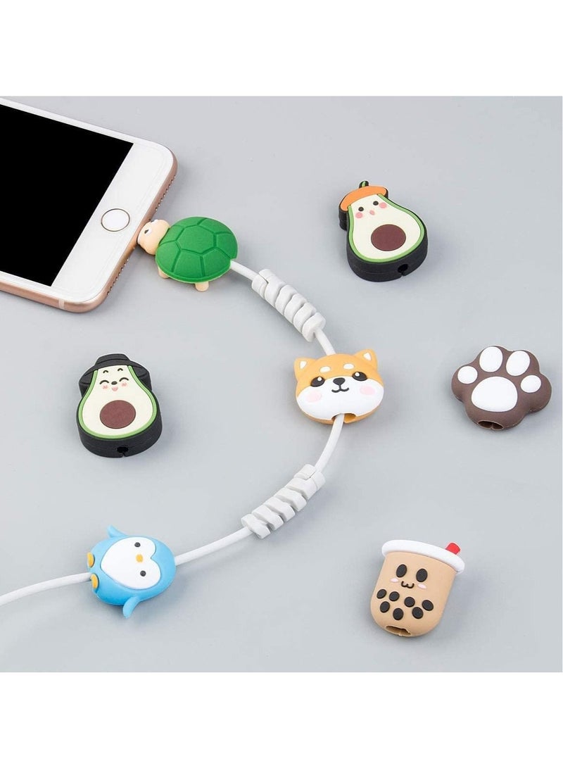 كابتن تيك 20Pcs Cute Cable Protector Saver Fruit Animal Charging Cable Buddies Compatible for iPhone iPad Only - Image 5