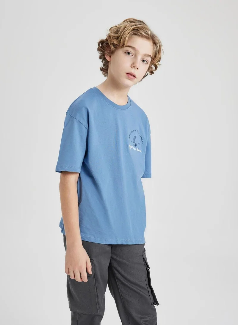 DeFacto Oversize Fit Printed Short Sleeve T-Shirt