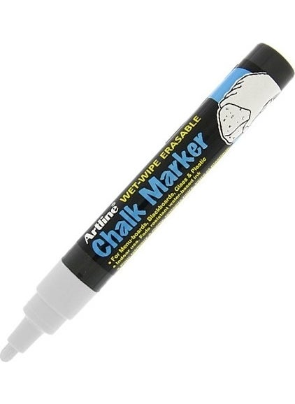 Artline Chalk Marker Wet Wipe Liquid Chalk Pen White 