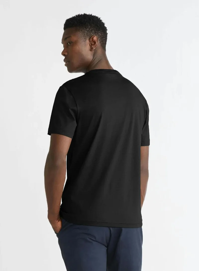 Calvin Klein Ck Black Cotton Micro Logo T-shirt for Men | Best Price UAE