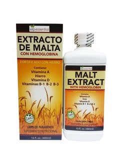 elp essential Extracto de Malta Con Hemoglobina Fortificado con Hierro 16oz (450ml)  - Image 1