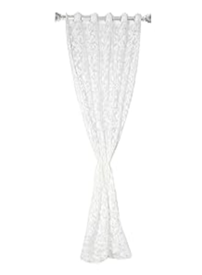Penguin Patterned Tulle Curtain 140*250 cm - white 1.00 Piece