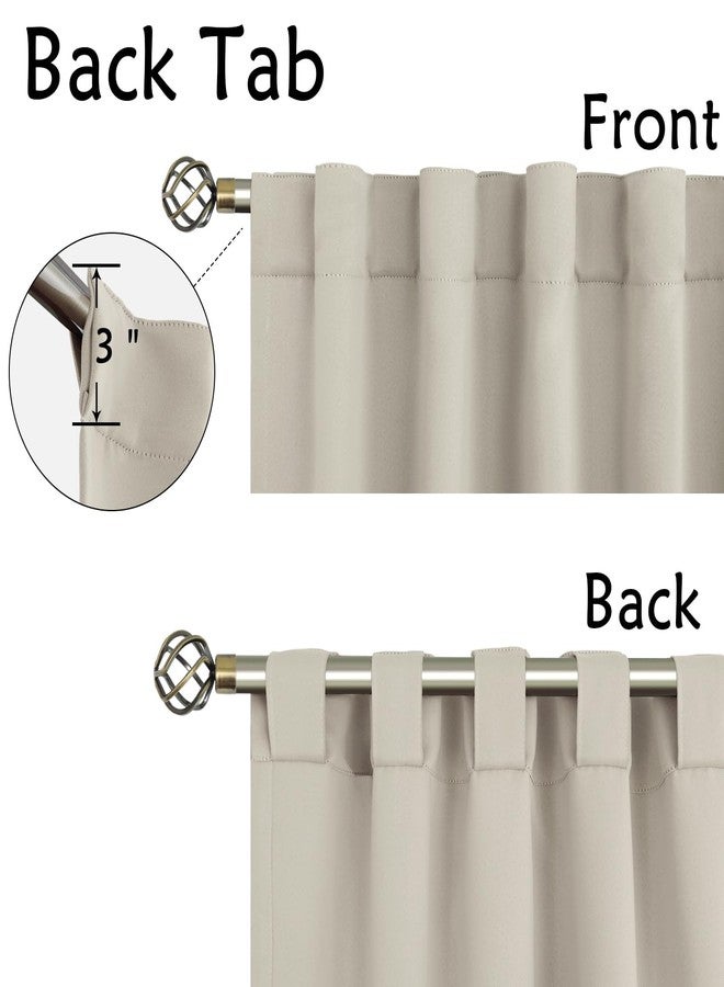 BGment ستائر تعتيم BGment ذات جيب للعمود وحلقات خلفية لغرفة النوم - ستائر معزولة حرارياً لتعتيم الغرفة لغرفة المعيشة، لوحتان من ستائر النوافذ (42 × 63 بوصة، لون جملي طبيعي) - Image 2