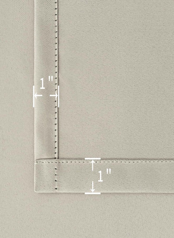 BGment ستائر تعتيم BGment ذات جيب للعمود وحلقات خلفية لغرفة النوم - ستائر معزولة حرارياً لتعتيم الغرفة لغرفة المعيشة، لوحتان من ستائر النوافذ (42 × 63 بوصة، لون جملي طبيعي) - Image 5