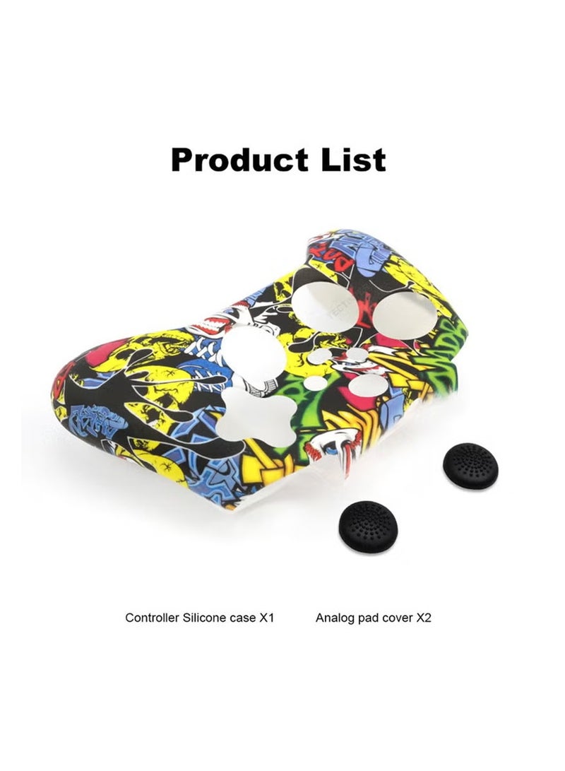Geustos Soft Silicone Protective Case Cover for Xbox Series S/X Controller, Non-Slip No Interference Skin Protector Case Full Protection Cover for Xbox Series S/X Wireless Controller with 2 Thumb Grip Caps - Image 5