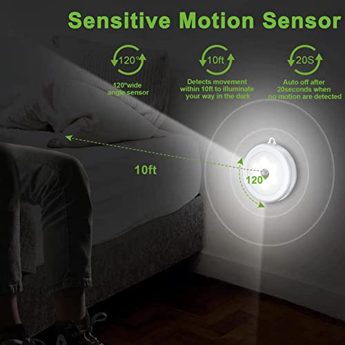 Hoteon Motion Sensor Light, Battery Powered LED Sensor Light for Home with On/Auto/Off Switch, Cordless Magnet Wall Light for Stairs, Cold(1 Pack)-Plastic;Acrylonitrile Butadiene Styrene - Image 2
