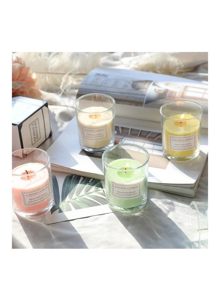 3pcs Glass Jar Scented Candles Set – Multiple Scents & Designs - Image 2