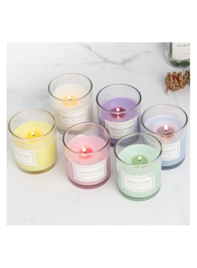 3pcs Glass Jar Scented Candles Set – Multiple Scents & Designs - Image 3