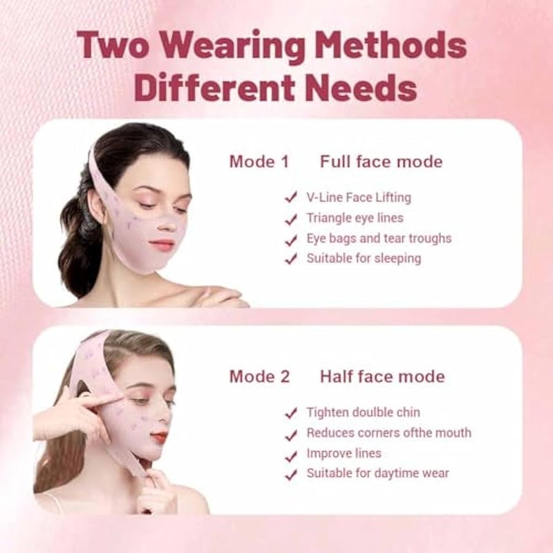 V Line Face Lifting Strap, Chin Strap for Sleeping, Double Chin Reducer for Women, Jaw Line Sculptor Eliminator, Mask Shaper for Jawline, Neck Lift Jaw Tightening Exerciser, Face Lift Tape Remover - Image 4