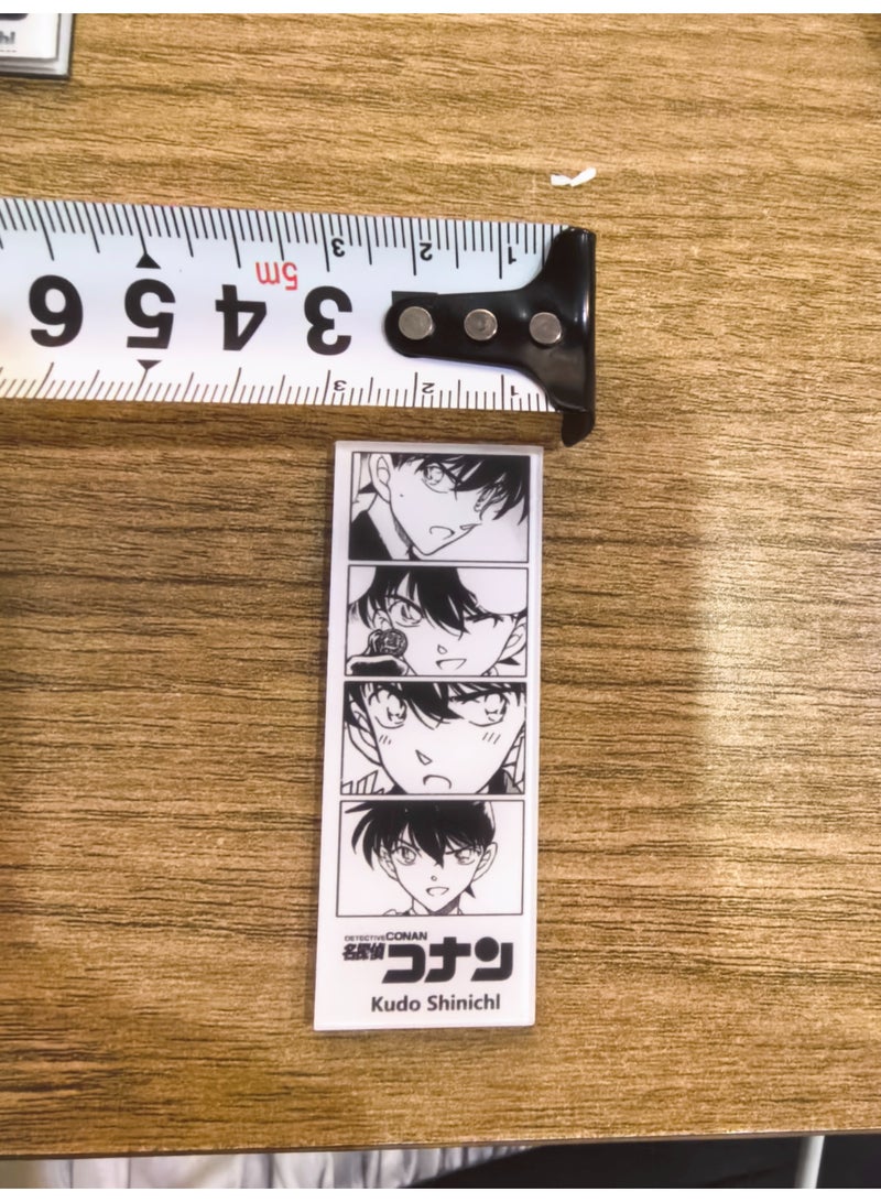 Detective Conan Black & White Comic Strip Acrylic Fridge Magnets, 5-Pack - Image 4