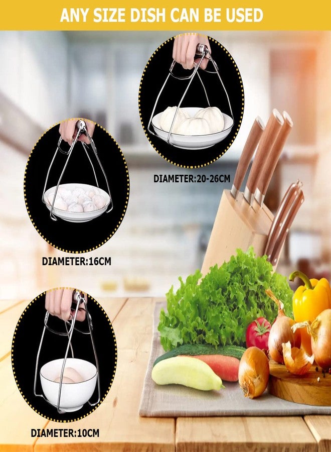 DOERDO DD DOERDO Kitchen Folding Hot Dish Plate Clip Plate Stainless Steel Tongs Bowl Clips for Kitchen Home Restaurant Cooking - Image 4