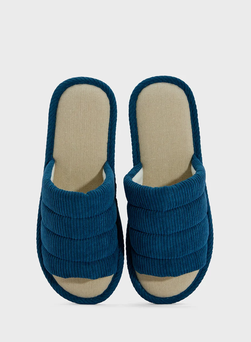 Seventy Five Open Toe Cozy Home Slippers