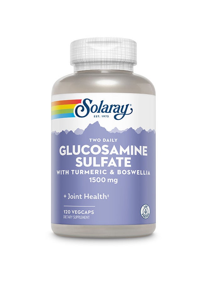 Solaray Glucosamine Sulfate 1500 mg with Turmeric & Boswellia Veg Capsules 120's  - Image 1
