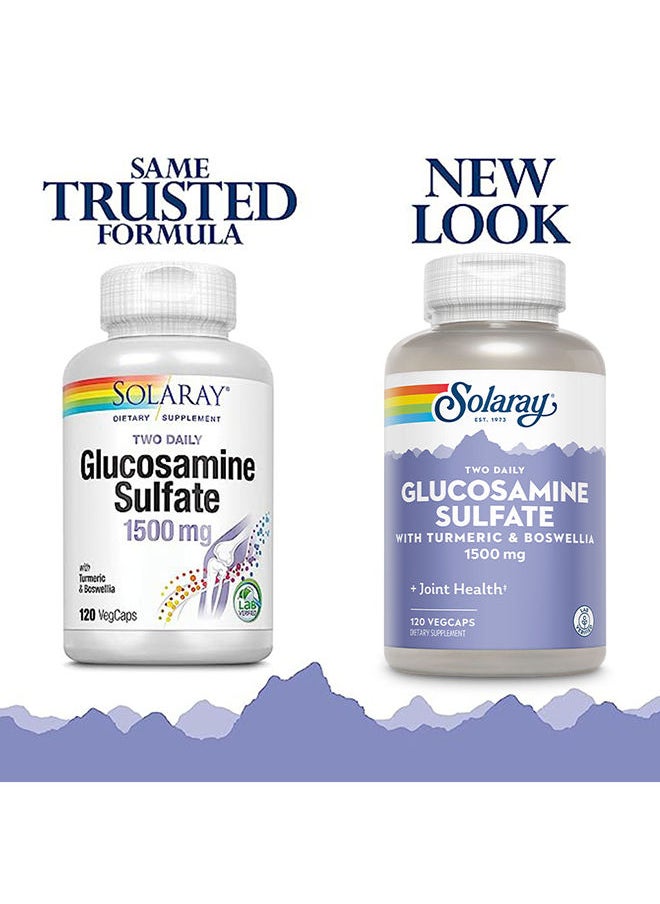 Solaray Glucosamine Sulfate 1500 mg with Turmeric & Boswellia Veg Capsules 120's  - Image 3