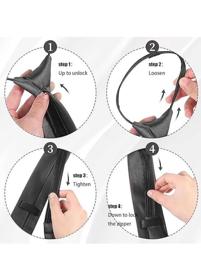 أوزيغالور ستة علاقات رجالية قابلة للتعديل بالسحاب، علاقة عنق رسمية للأعمال، علاقة بلسماعة، تصميمات مختلفة لحفلات الزفاف والمناسبات. - Image 3