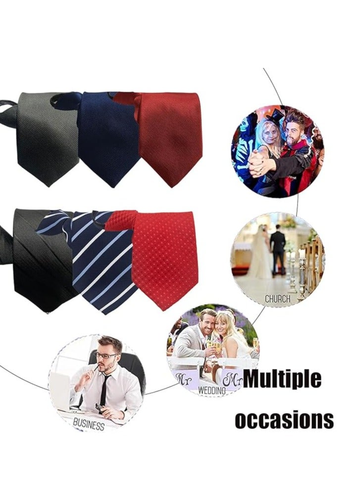 أوزيغالور ستة علاقات رجالية قابلة للتعديل بالسحاب، علاقة عنق رسمية للأعمال، علاقة بلسماعة، تصميمات مختلفة لحفلات الزفاف والمناسبات. - Image 5