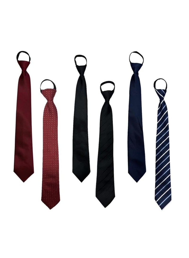 أوزيغالور ستة علاقات رجالية قابلة للتعديل بالسحاب، علاقة عنق رسمية للأعمال، علاقة بلسماعة، تصميمات مختلفة لحفلات الزفاف والمناسبات. - Image 1