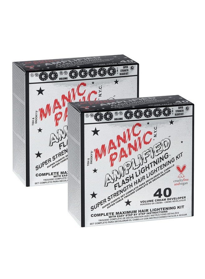 MANIC PANIC Amplified Flashlightning 40 Volume Cream Developer Hair Lightening Kit"Pack of 2" - Image 1