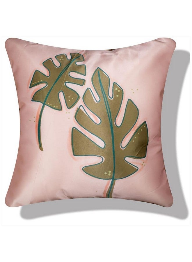 Vendola Decorative Satin 250TC Sofa Cushion Pillow Covers, Multicolor, Set of 5 Floral Cushion Covers(Maples,16x16 Inches) - Image 5