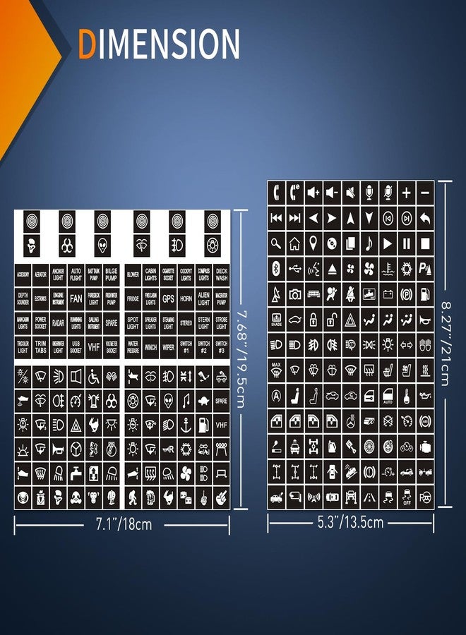 Nilight 249PCS Night Glow Sticker for Rocker Switch Panel DIY Luminous Pattern Text Label in The Dark Toggle for Dashboard Boat RV Car Truck Vehicle - Image 5