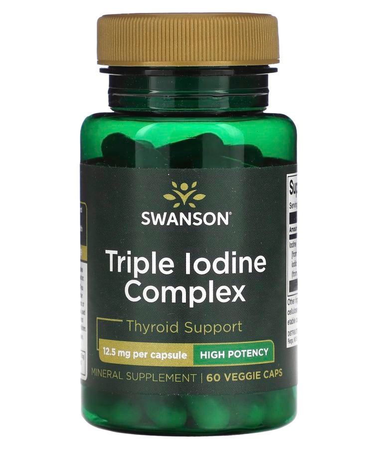 Triple Iodine Complex High Potency 12.5 mg 60 Veggie Caps