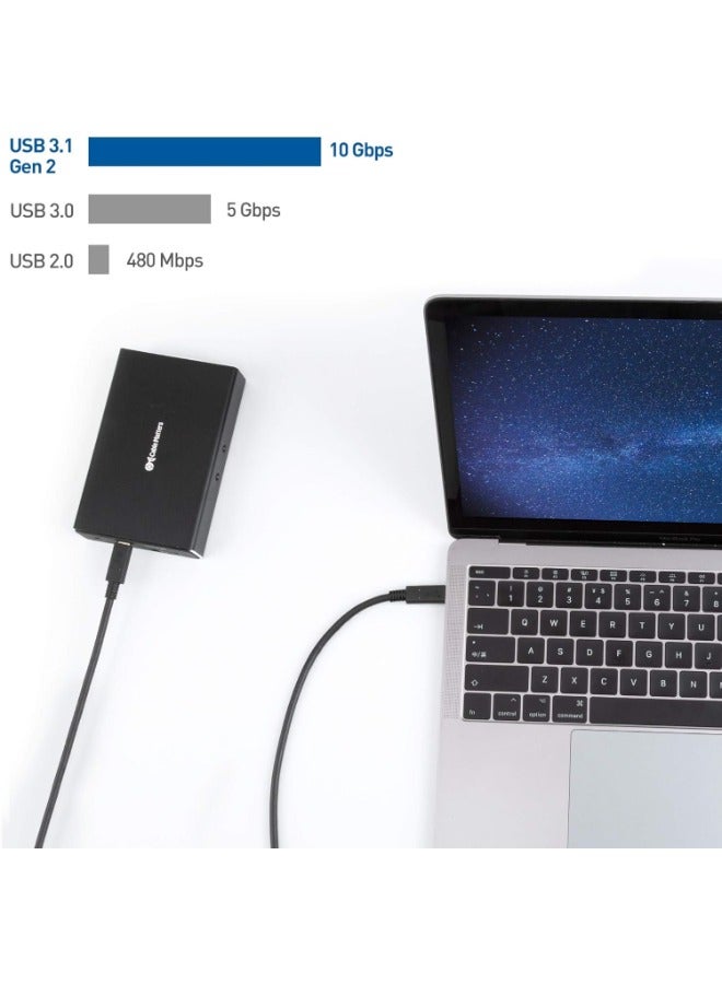 Braided USB-C Cable (USB-C to USB-A Cable USB Type-C Cable for Samsung, Pixel, iPad Pro, Nintendo Switch and More) - 1.8 Meter, Black - Image 2