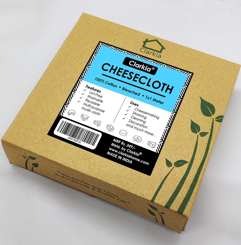 Clarkia Pure Cotton Muslin Cloth Cheese Cloth (1x1 Meter, White) - Image 5