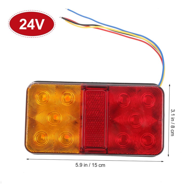 24V LED Tail Lights Kit Red Marker Lights For Trucks And Trailers - Image 3