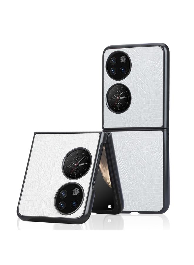 زبون جراب هاتف قابل للطي بتصميم جلد التمساح لهاتف هواوي P50 - Image 1